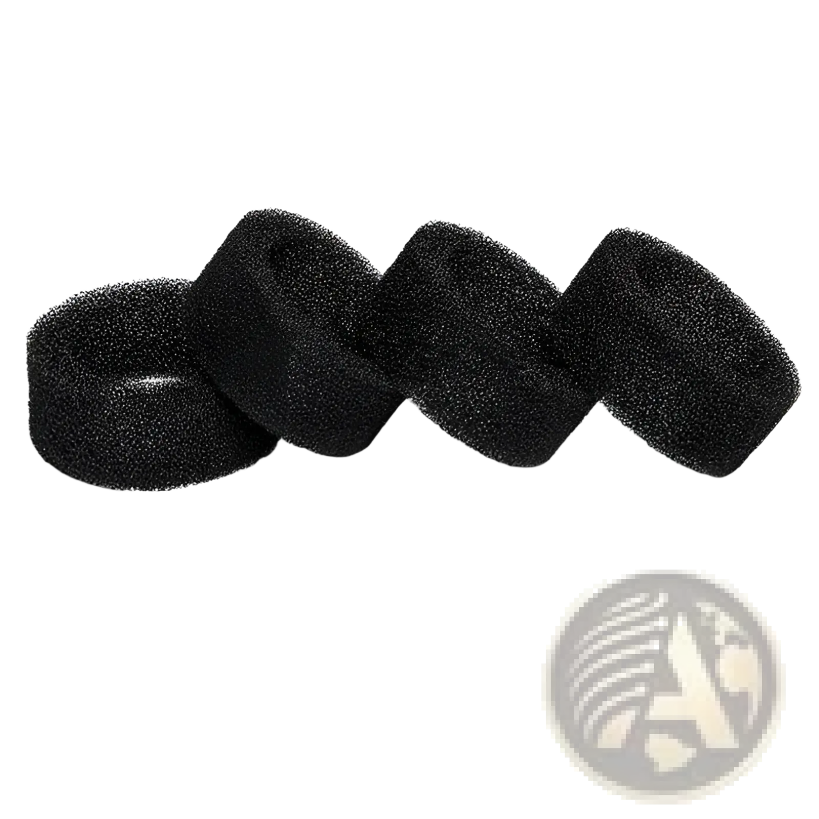 Black cylindrical foam filter elements for stainless steel pet water fountain with filter for clean hydration