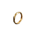 A sleek gold-toned stainless steel rope twisted ring with a textured band in stainless steel color
