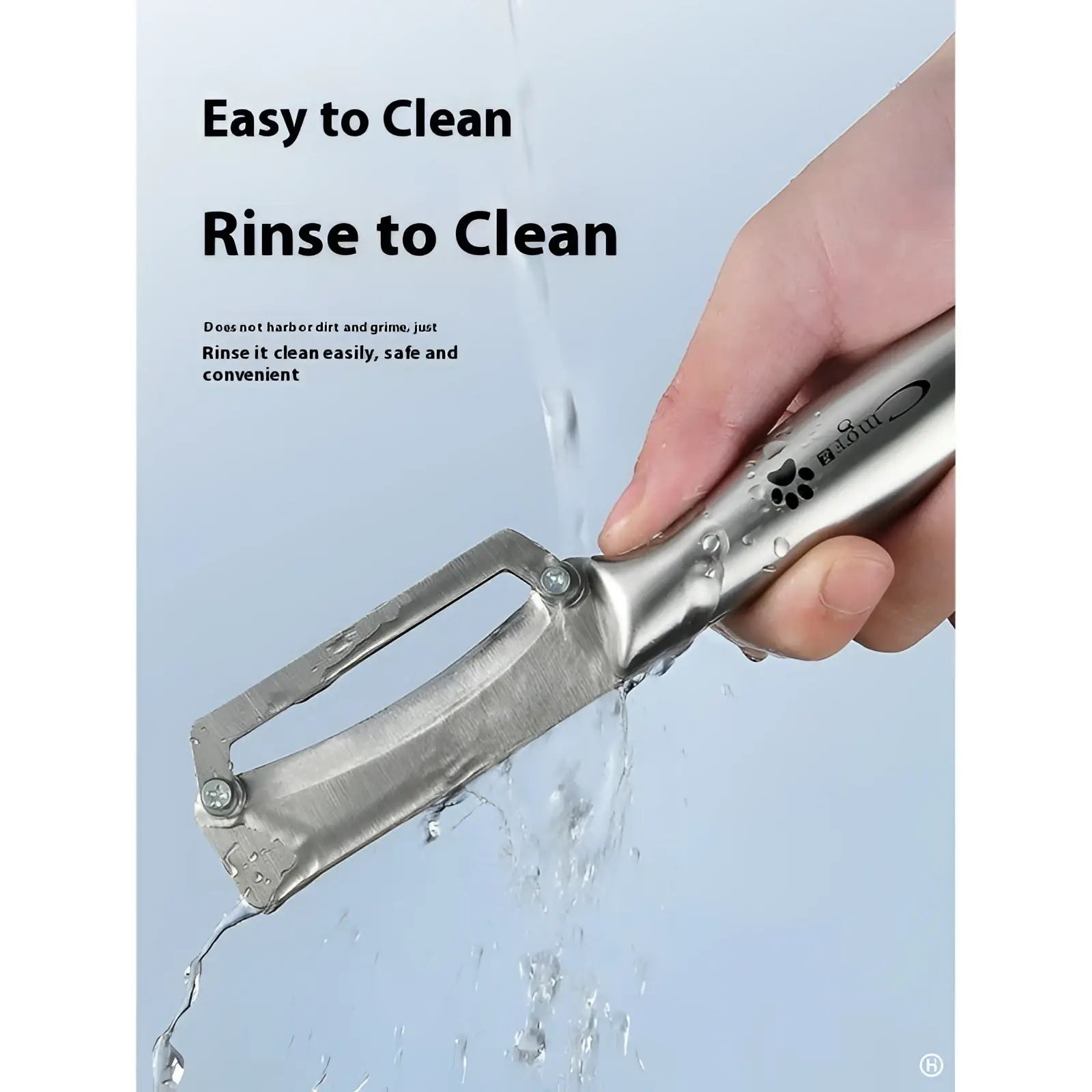 Stainless steel vegetable peeler with sleek wood handle and sturdy ergonomic blade for efficient peeling