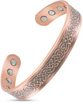 Rose gold shielded knot magnetic copper bracelet for men with intricate celtic knot design and adjustable magnet ends