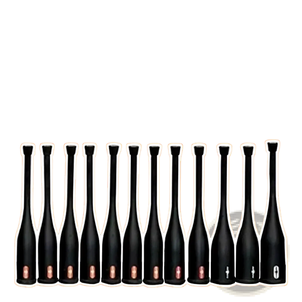 Black steel fitness clubbell with smooth glossy finish and subtle metallic accents for strength training use