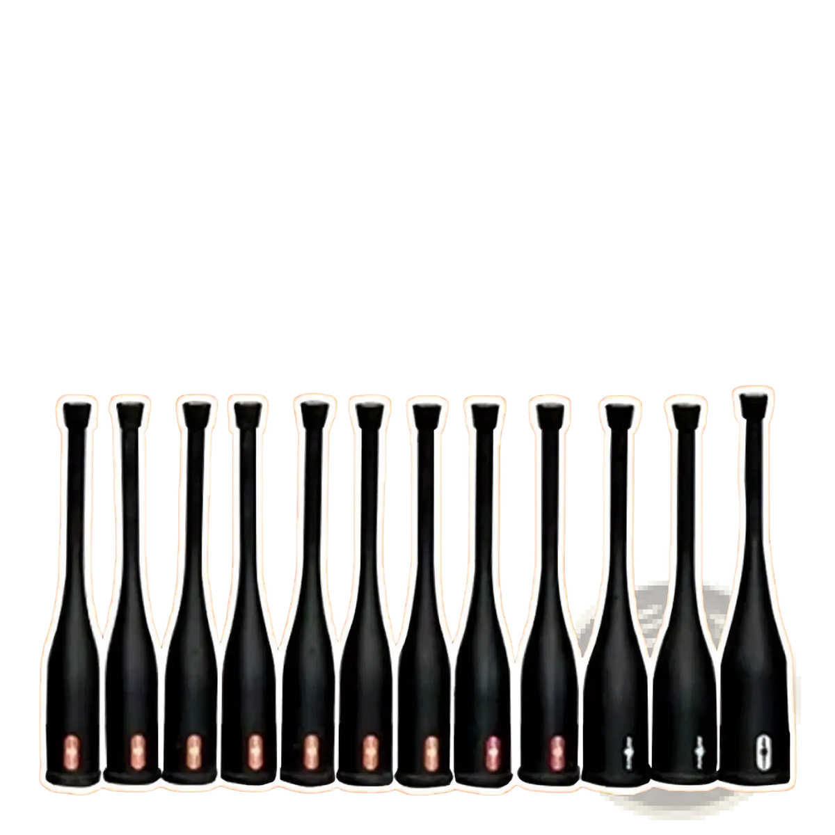 Black steel fitness clubbell with smooth glossy finish and subtle metallic accents for strength training use