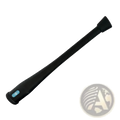 Steel fitness clubbell 2-32kg indian club with black rubber-coated handle textured grip and blue end cap accent