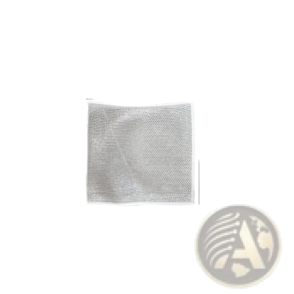 A 20x20cm square silver metallic steel wire mesh dishcloth kitchen scrubber for cleaning and scrubbing purposes