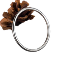 Sterling silver 4mm hinge bangle bracelet for women with a sleek polished finish and subtle hinge closure