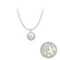 Sterling silver baroque pearl starry sky necklace with a delicate silver chain and a single off-white freshwater pearl pendant