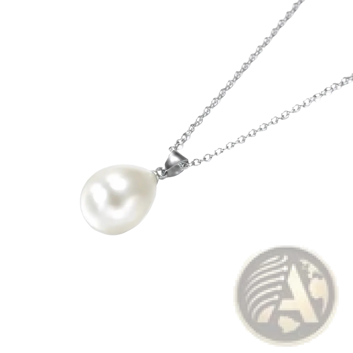 Sterling silver pearl jewelry set featuring a delicate necklace with a single white pearl pendant on a fine silver chain