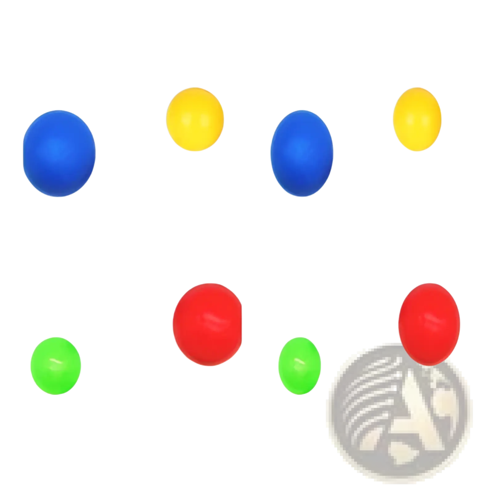 Brightly colored sticky wall ball stress relief glow squash toys in blue yellow red and green plastic