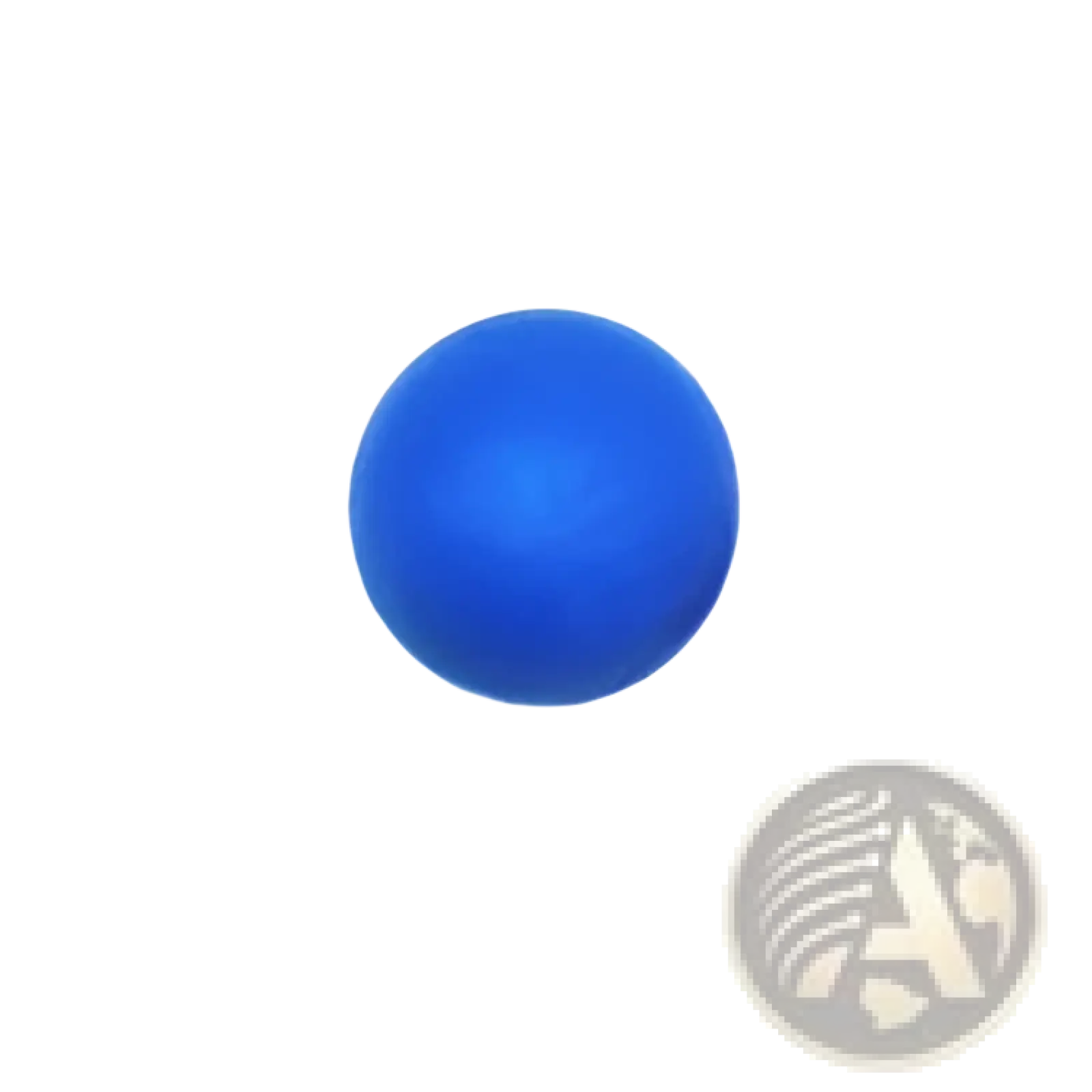 A solid blue matte finished sticky wall ball stress relief glow squash toy for sensory play and relaxation