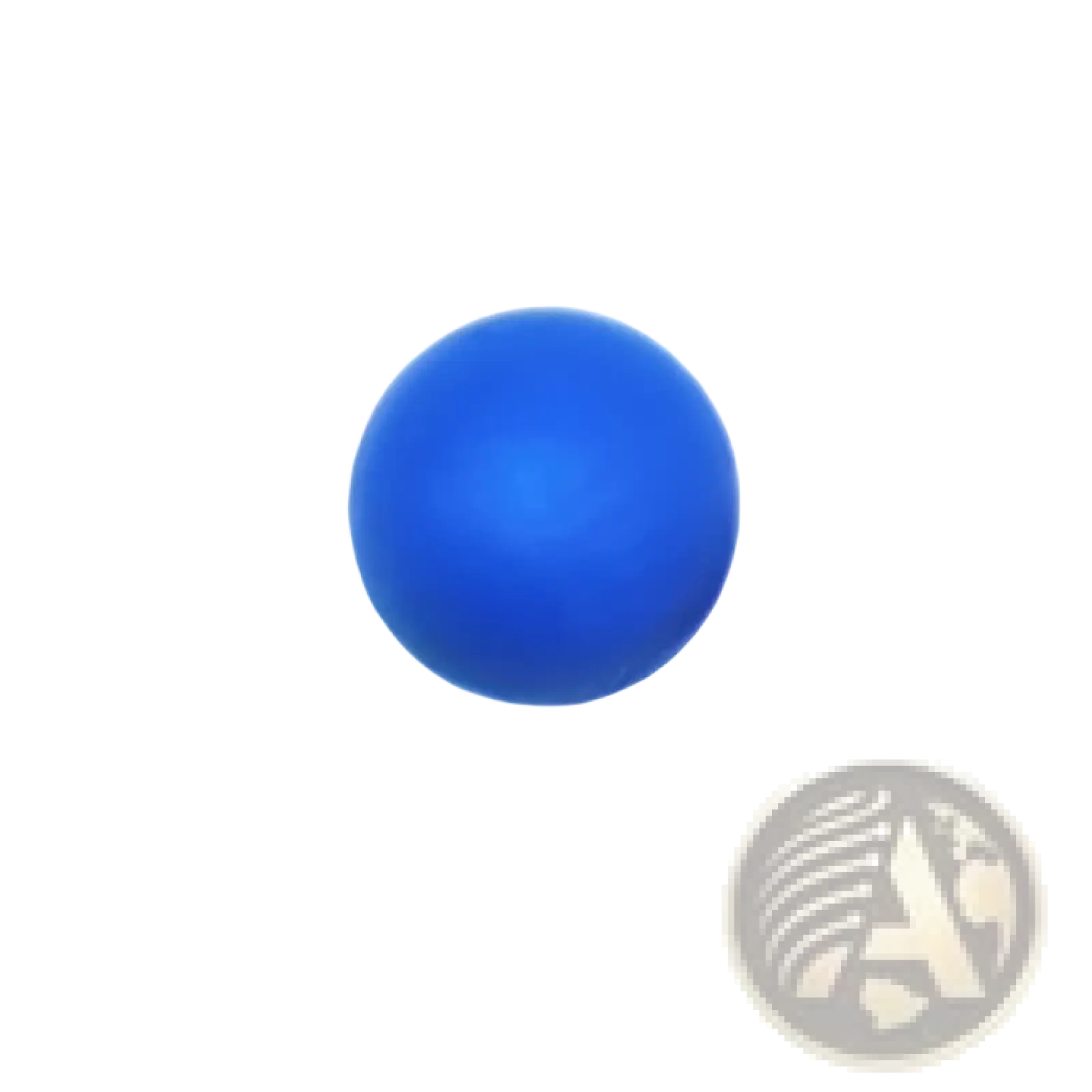A vibrant blue smooth-surfaced noctilucen 45mm sticky wall ball stress relief glow squash toy