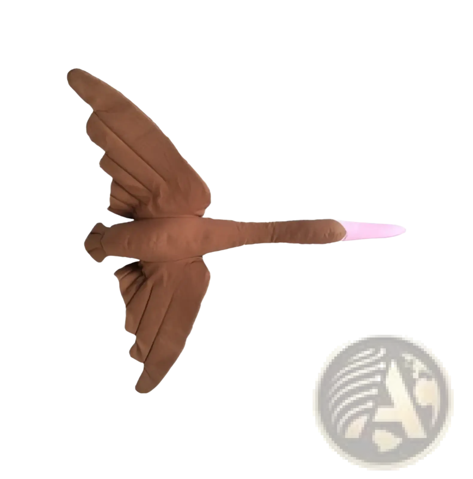 Brown plush bird toy with pink beak designed as a stork plush toy white swan animal pillow soft and cuddly