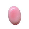 A smooth oval-shaped pink gemstone with a glossy finish for stress relief slow rising cheese cake squishy toy