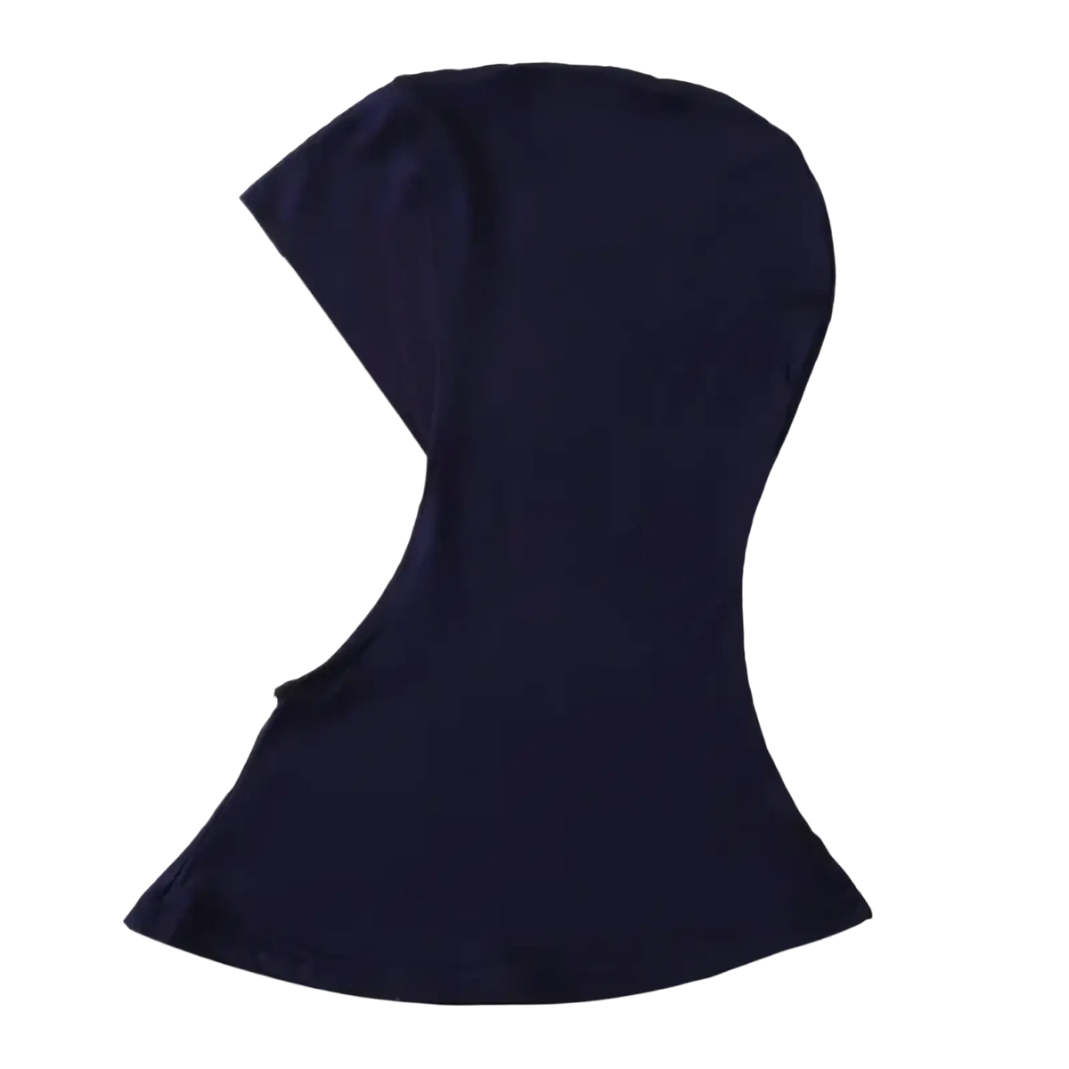 Navy blue stretch hijab cap underscarf made of smooth fabric with a seamless design for comfortable wear
