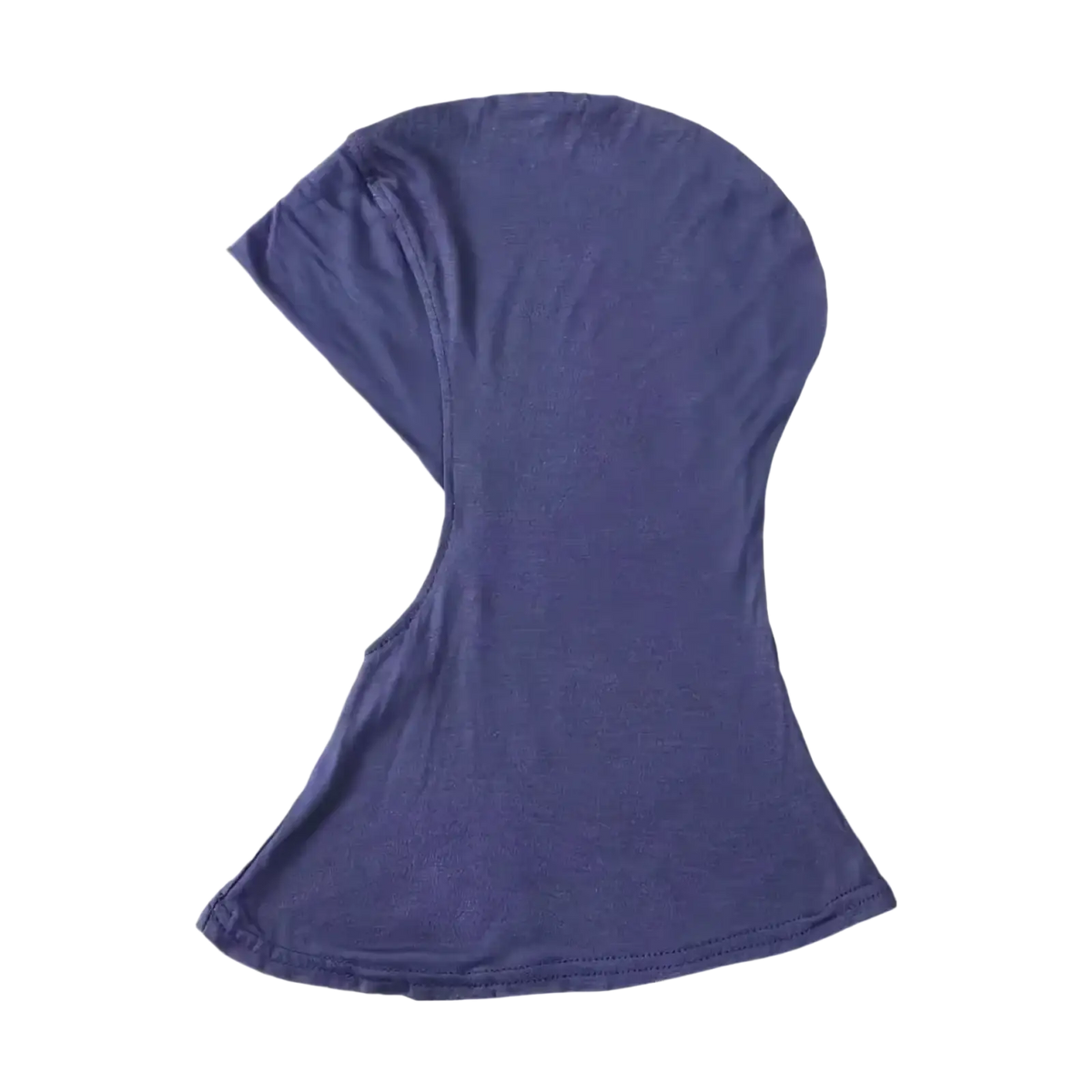 Stretch hijab cap under scarf in soft deep blue fabric with smooth texture and seamless stitching for comfortable wear