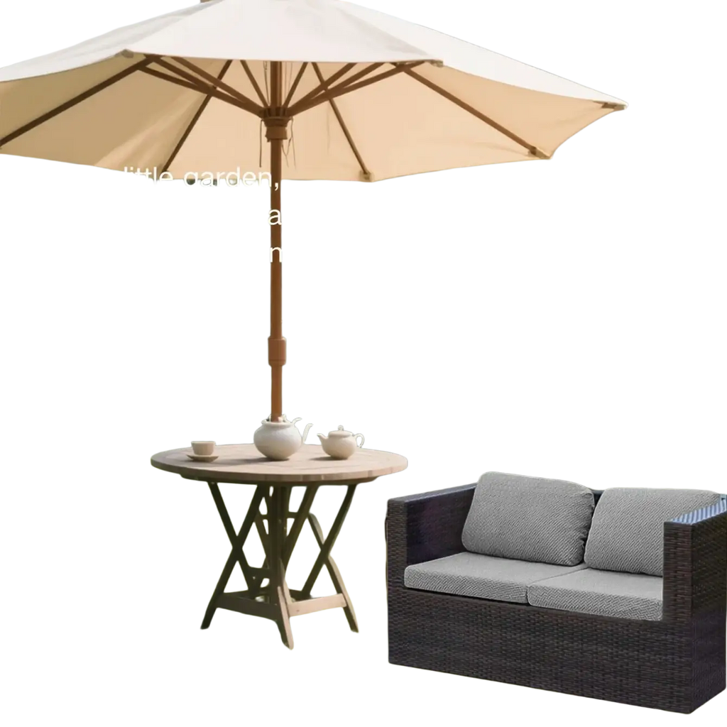 Dark brown wicker loveseat with gray cushioned seating and patterned backrest cushions featuring stretch sofa cushion cover 65-95cm thickness 5-20cm