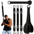 Black stretching strap set heavy duty resistance bands with adjustable tension levels and durable fabric construction