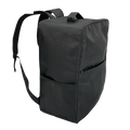 Black fabric stroller travel backpack for cybex libelle gb pockit with adjustable shoulder straps and front zippered pocket