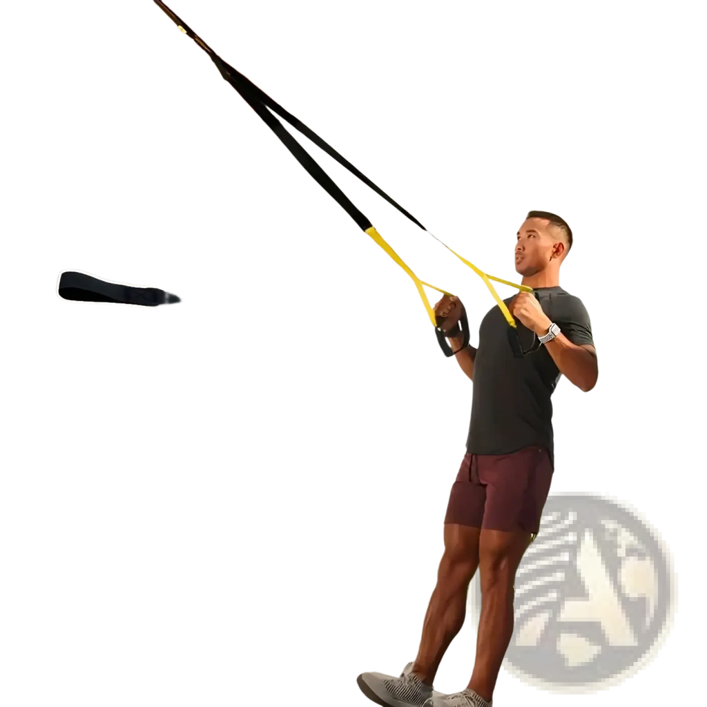 Black and yellow door anchor with adjustable strap design for secure mounting in suspension training straps full body resistance band