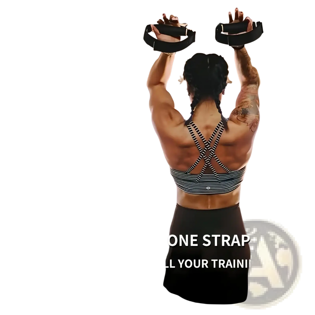 Black trx suspension training straps with padded handles and adjustable bands for full body resistance workouts