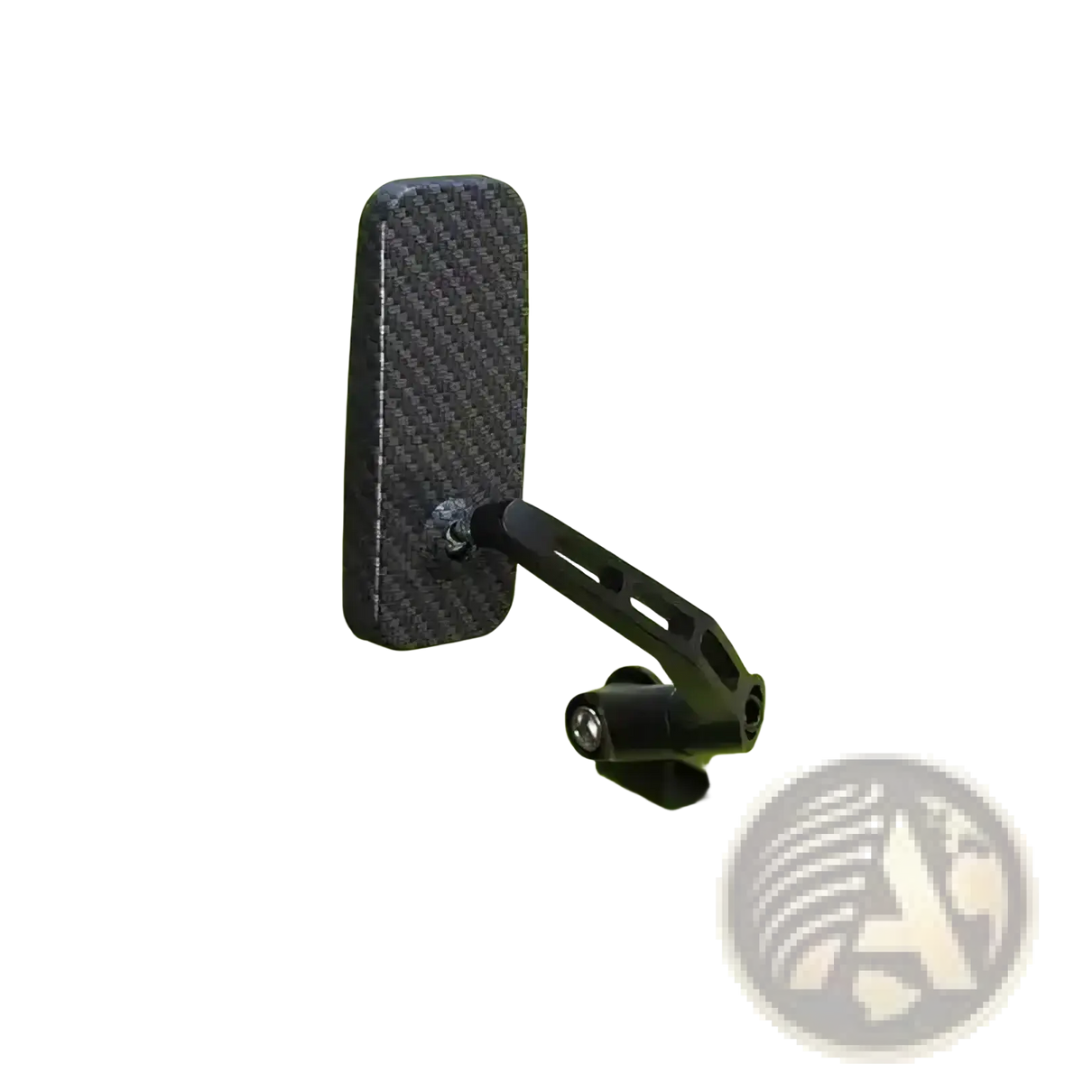 Black carbon fiber rearview mirror for suzuki jimny hood 2019+ with sleek angular design and matte finish