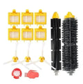 Irobot roomba compatible replacement side brush set with yellow filters black roller brushes white side brushes and maintenance tool