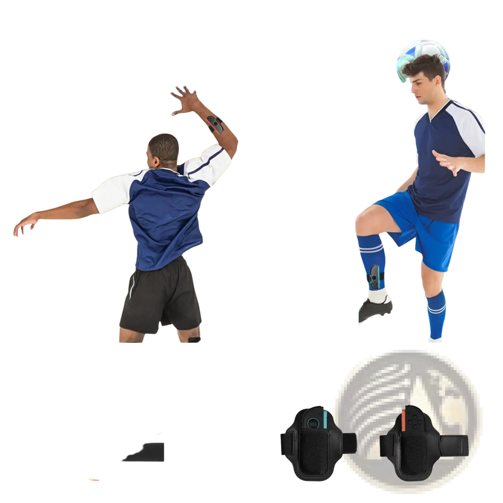 Switch 2 sports accessories kit 18 in 1 showing black and teal nintendo switch motion controller wristbands
