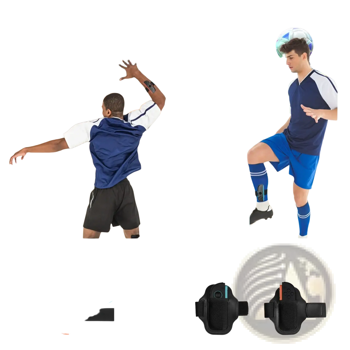 Switch 2 sports accessories kit 18 in 1 showing black and teal nintendo switch motion controller wristbands