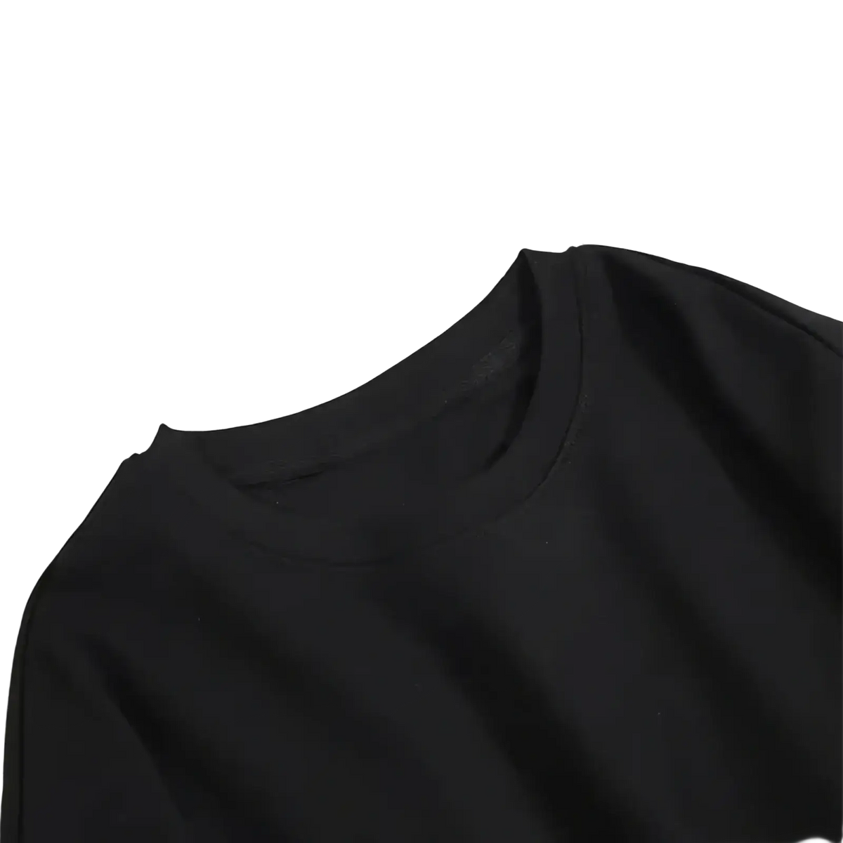 Black tactical angel graphic cotton t-shirt with smooth soft fabric and crew-neck design for casual wear