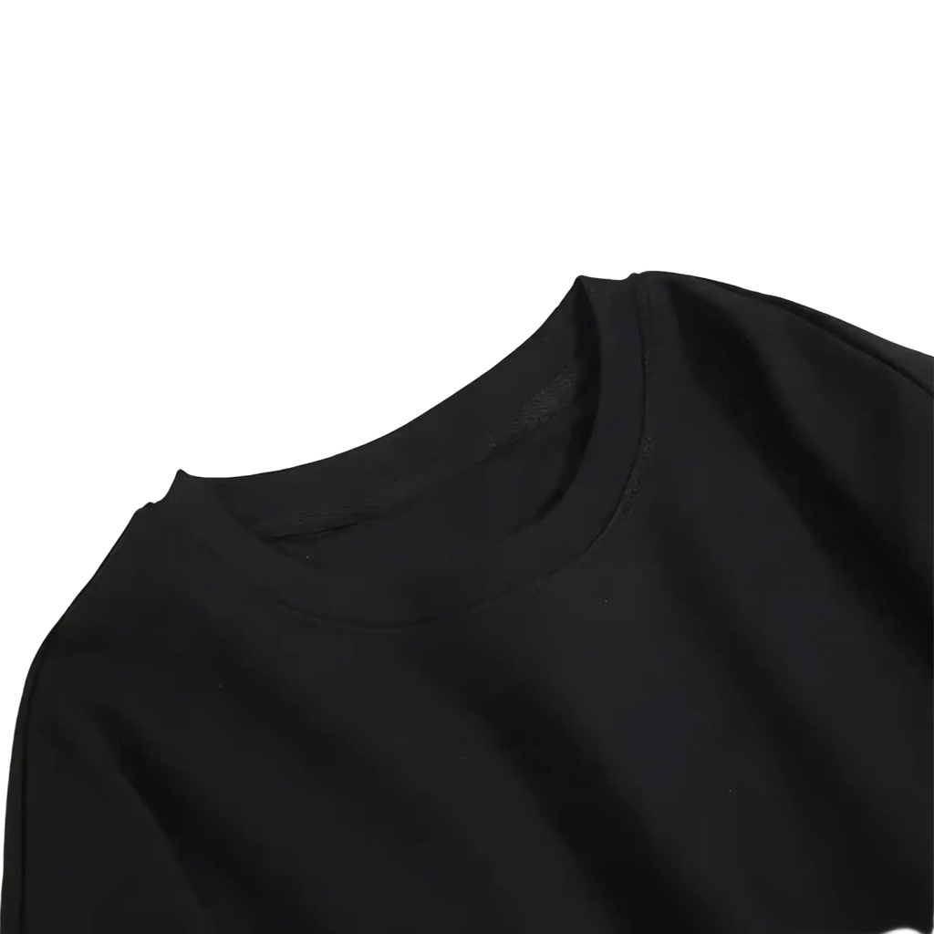 Black crew-neck tactical angel graphic t-shirt made of 100 percent cotton with a soft comfortable fit