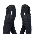 Black tactical cargo pants for men featuring multiple utility pockets and durable fabric designed for summer use