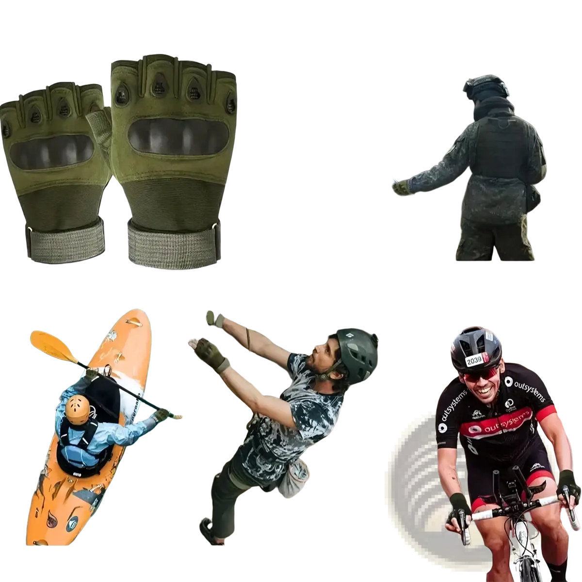 Tactical fingerless gloves for men in olive green with reinforced finger panels and adjustable wrist straps for outdoor sports