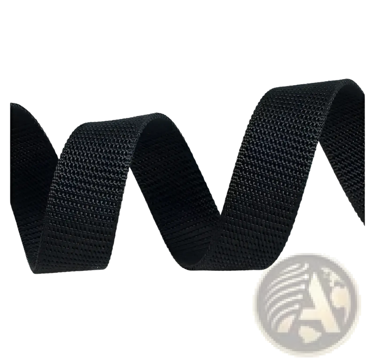 Black woven tactical nylon belt with durable textured fabric and matte buckle for men outdoor use