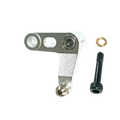 Silver aluminum tail rotor control arm with black screw and brass washer for t-rex 500 rotor control set