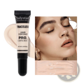 A sleek black-topped tube of julystar traceless pro tattoo concealer in shade 01 with matte finish and white labeling