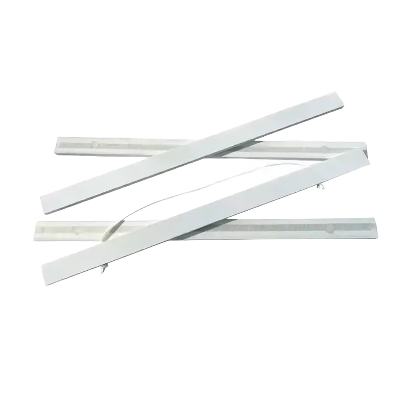 White wood ruler with smooth polished surface and precise markings for use with teak wood photo frame poster hanger