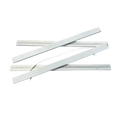White wood ruler with smooth polished surface and precise markings for use with teak wood photo frame poster hanger