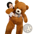 A plush brown teddy bear with a white snout and checkered bow tie soft toy for cuddling and decoration