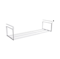 White metal telescopic shoe rack under-sink shelf with adjustable length for efficient shoe storage without affecting normal use