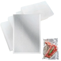 Clear textured vacuum bags 12x20cm with silver interior and white exterior for food sealing 100pcs pack