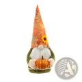 Thanksgiving gnome plush autumn pumpkin doll set featuring a tall orange hat with sunflower and green velvet body