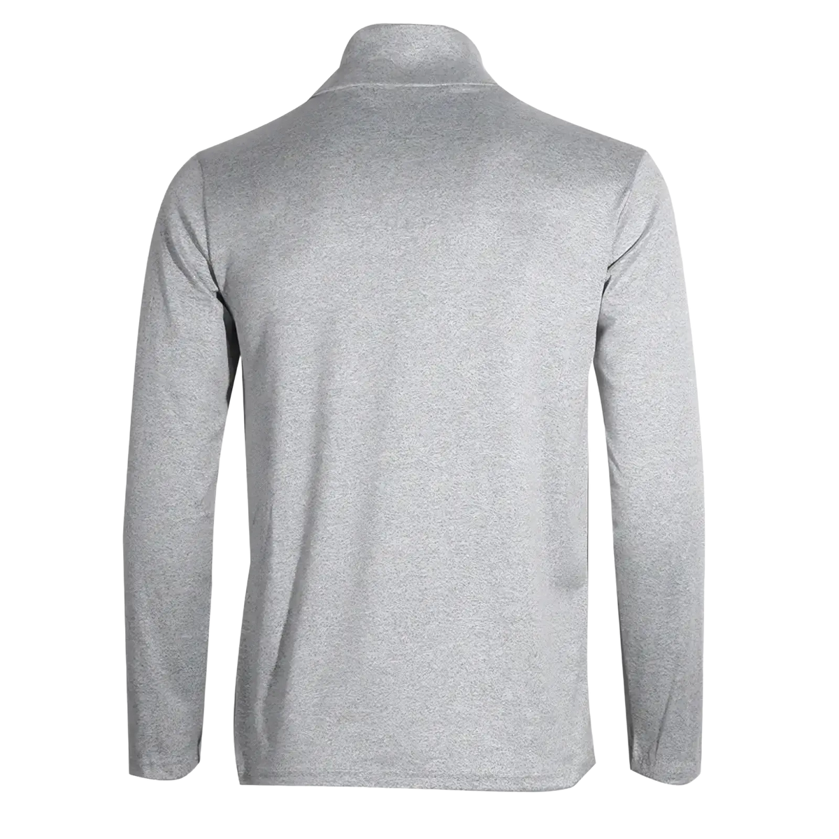 Gray heathered slim fit long sleeve thermal underwear top for men with high neck for winter and autumn wear