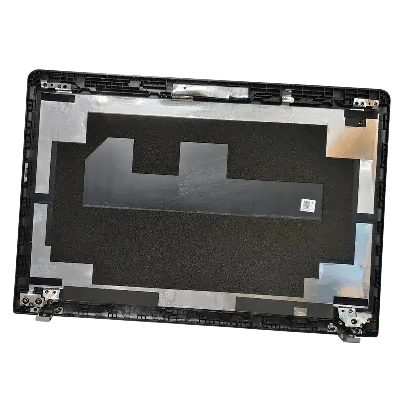 Black plastic back cover with silver accents and foam padding for thinkpad e570 e570c e575 laptop case parts