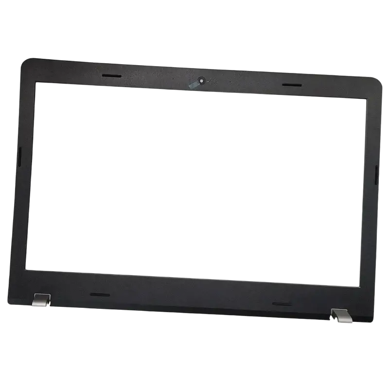 Black plastic laptop bezel with integrated webcam and silver metal hinges for thinkpad e570 e570c e575 models