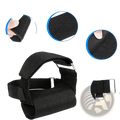 Black nylon wrist strap with metal buckle and hook for tibialis trainer dumbbell foot attachment ankle weight