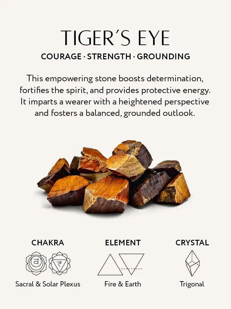 A pile of rough tiger eye stones in warm golden brown hues used for a tiger eye beaded stainless steel necklace with toggle clasp