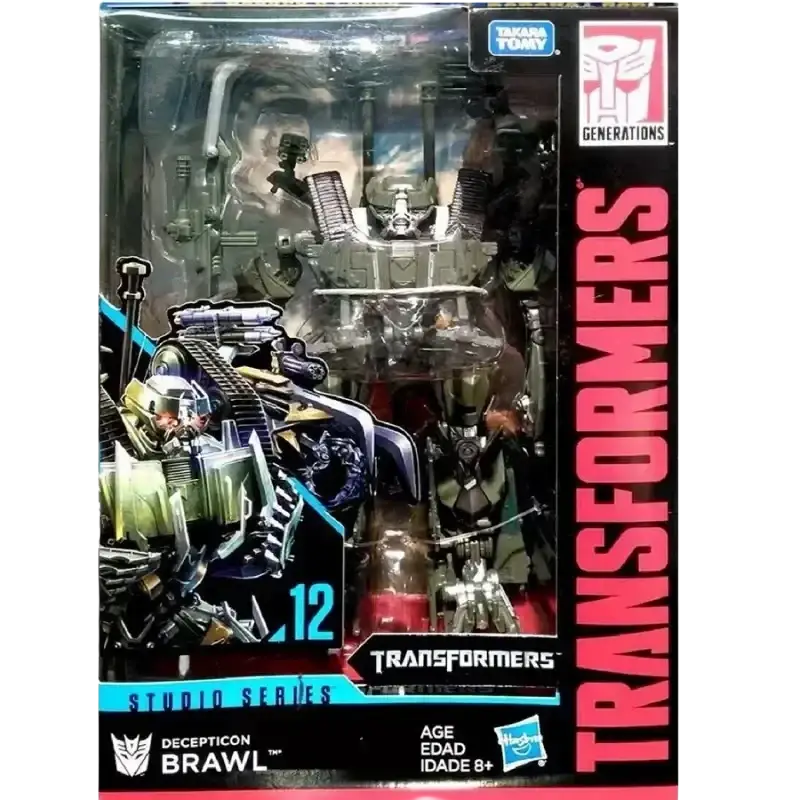 Transformers studio series decepticon brawl finished goods action figure with detailed metallic gray and black mechanical design