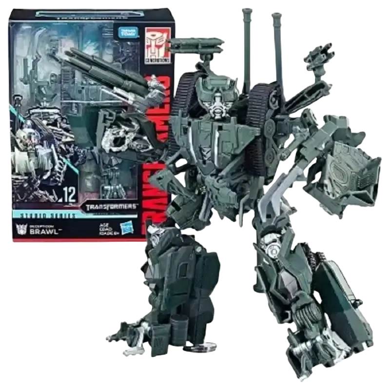 Transformers studio series finished goods dark green and black Decepticon robot with tank treads and detailed armor