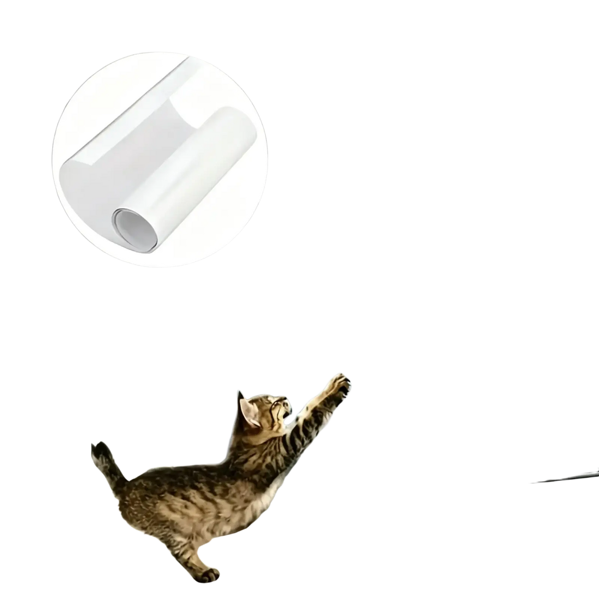Transparent furniture protection film scratch shield in clear material designed to prevent scratches and claw damage