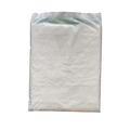 A clear plastic bag containing white powder showcasing the transparent plastic furniture dust cover film material