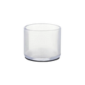 Clear round transparent white plastic furniture leg protector cap with black base 25mm high quality design